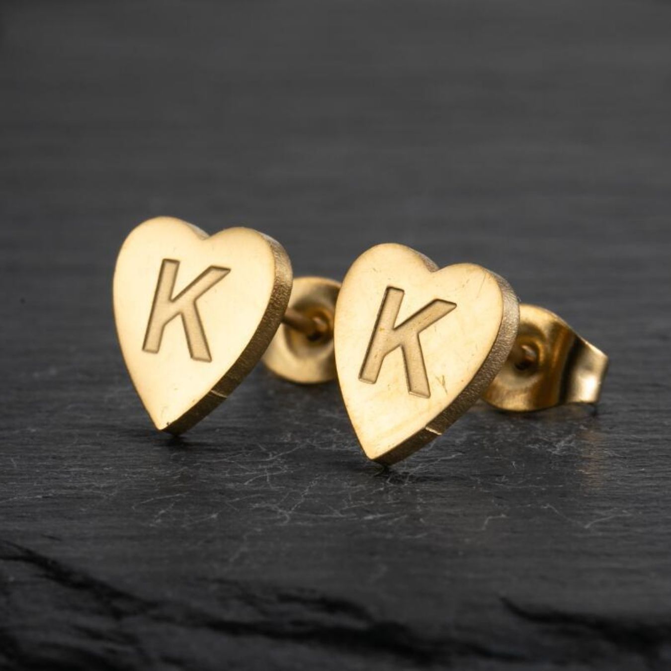 Initial Earrings "Chic Heart"
