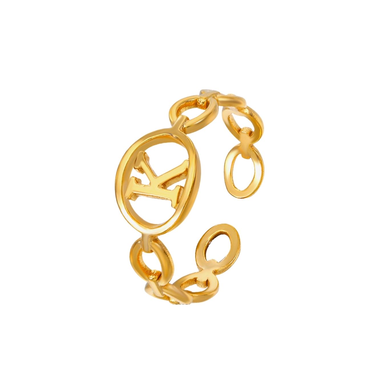 Adjustable Initial Ring "Embrace"