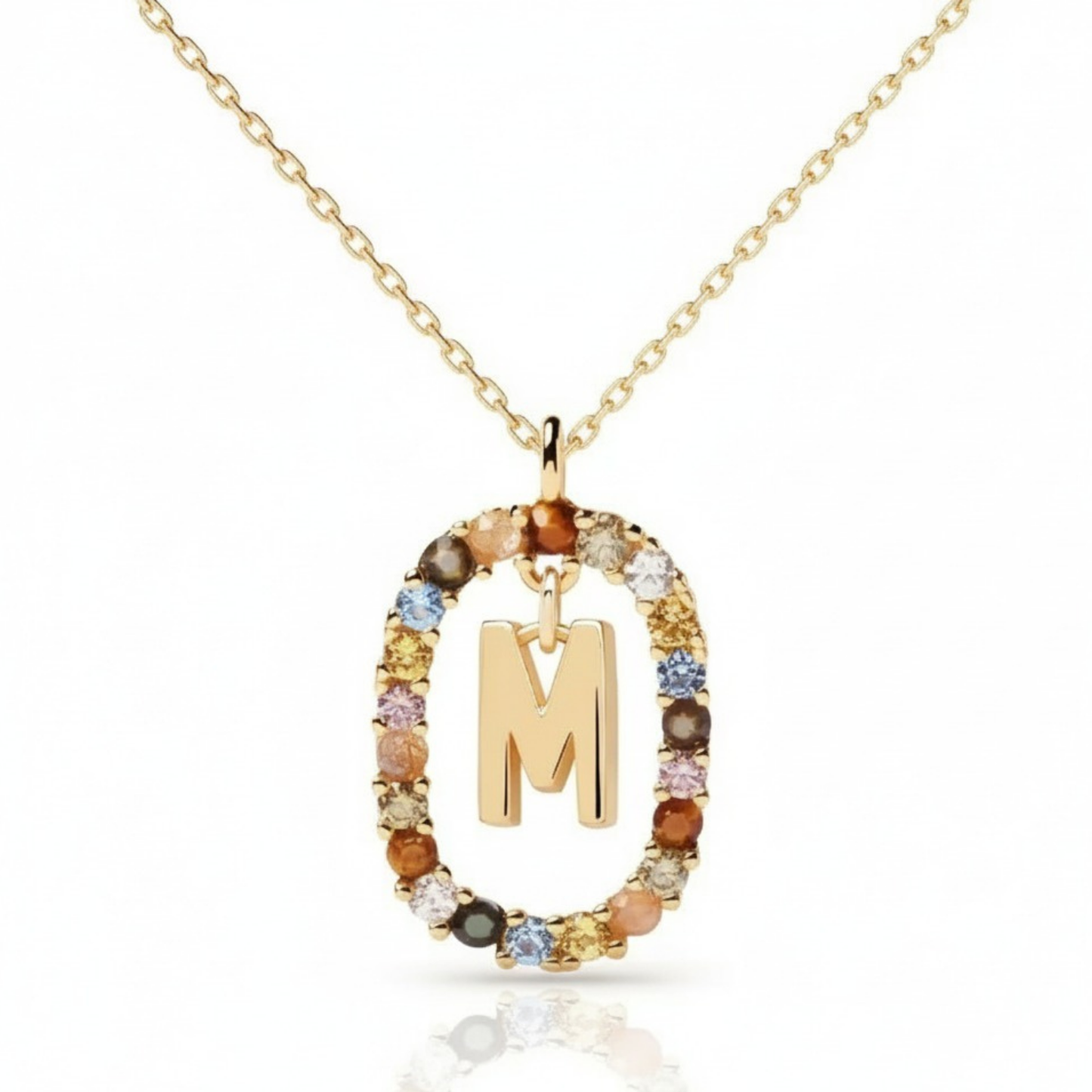 Initial Necklace "Rainbow"