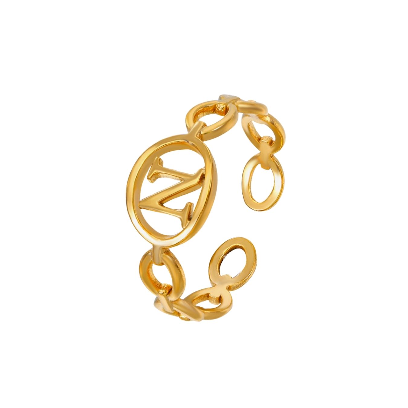 Adjustable Initial Ring "Embrace"