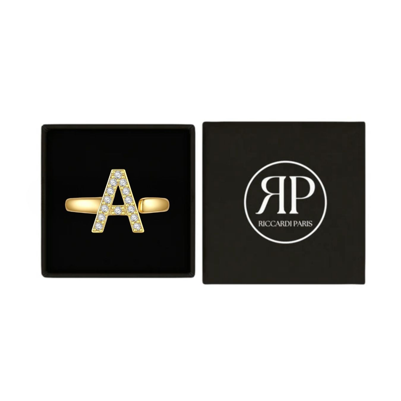 Adjustable Initial Ring "Twinkle"