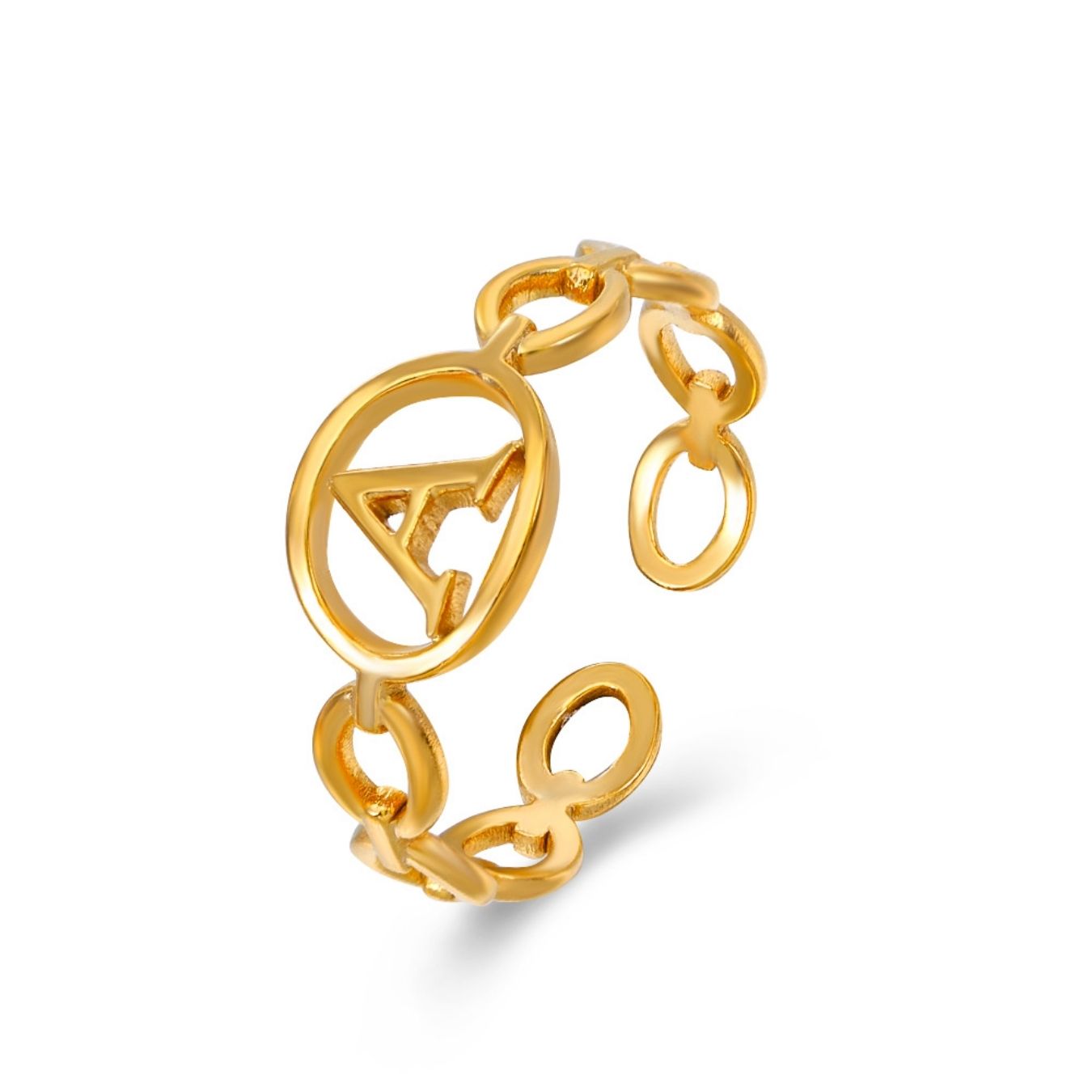 Adjustable Initial Ring "Embrace"