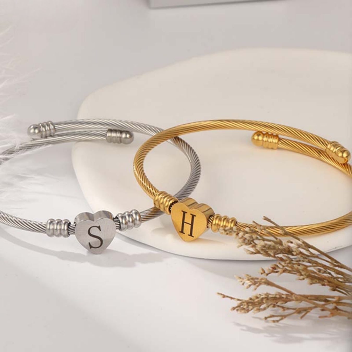 Initial Bracelet "Heart"