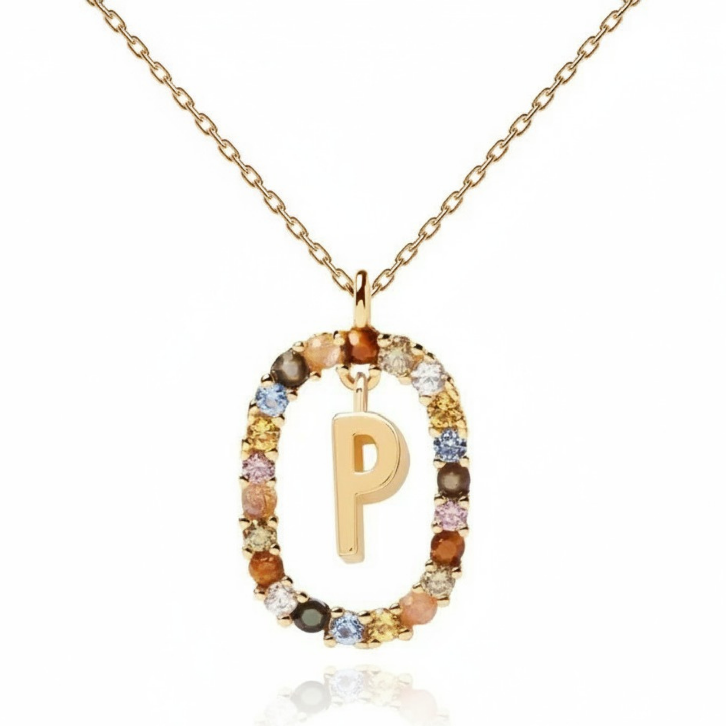Initial Necklace "Rainbow"