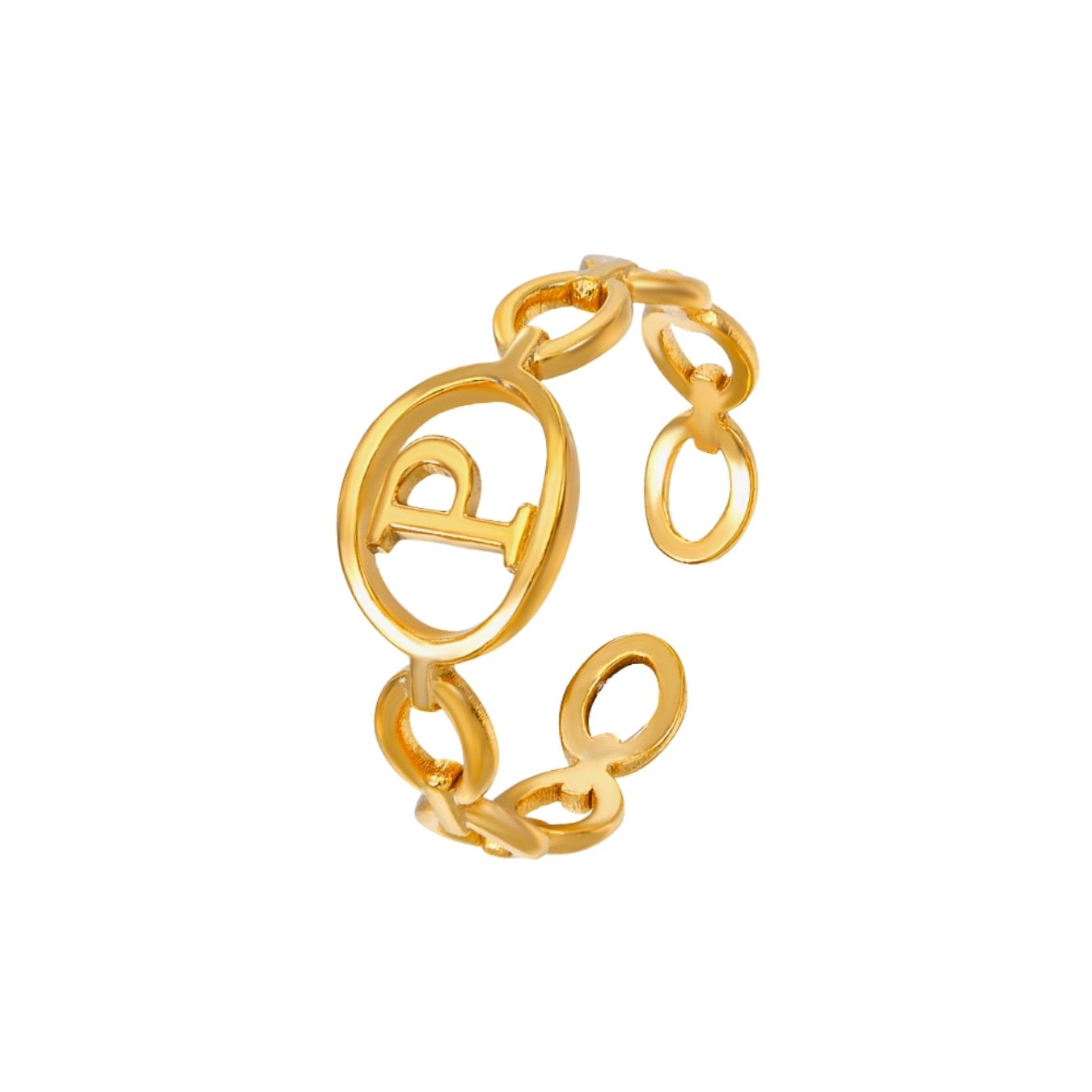 Adjustable Initial Ring "Embrace"