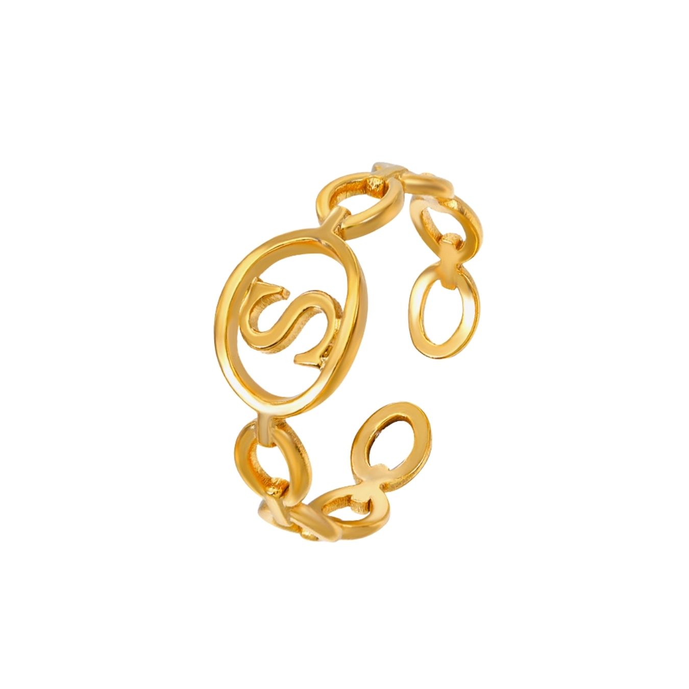 Adjustable Initial Ring "Embrace"