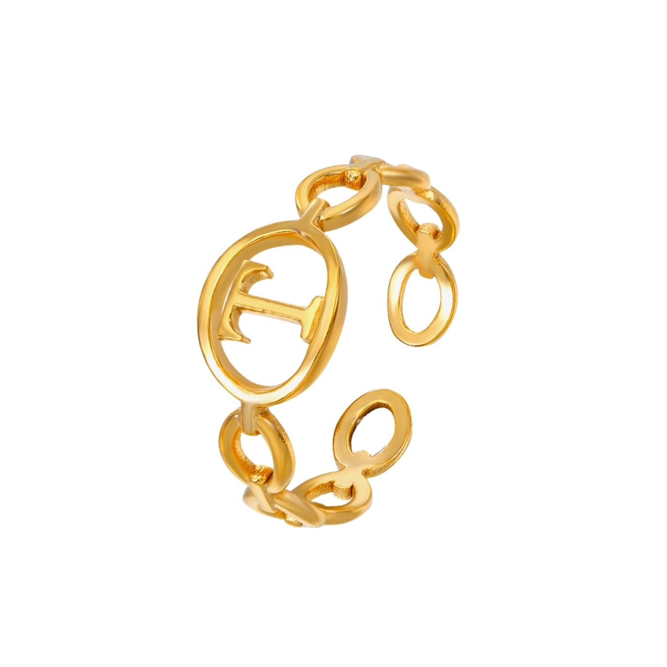 Adjustable Initial Ring "Embrace"
