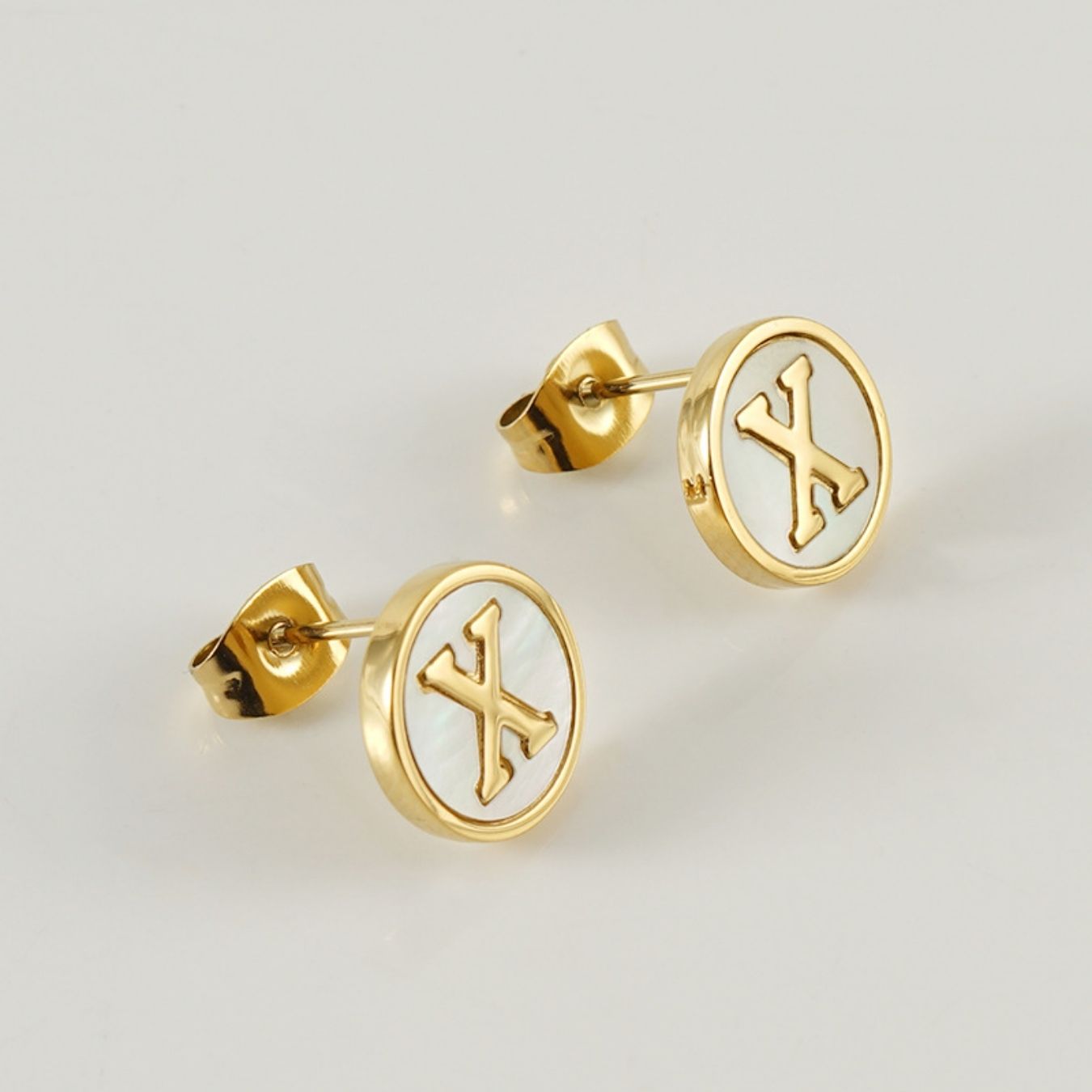 Initial Earrings "Vintage"