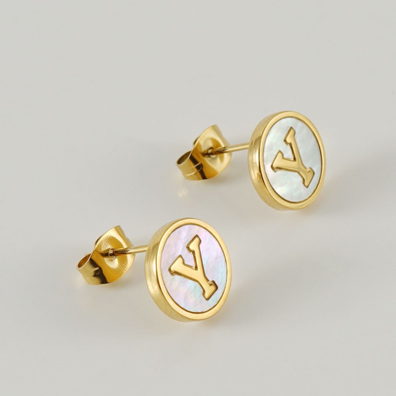 Initial Earrings "Vintage"