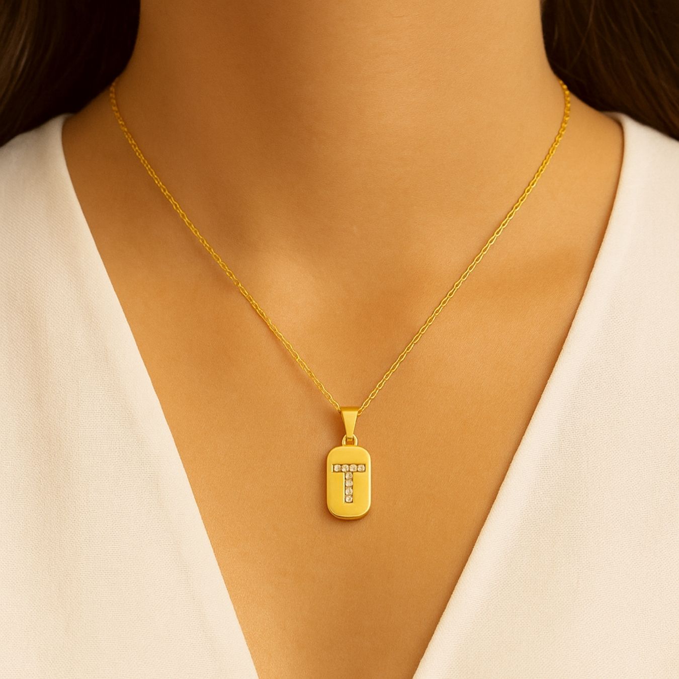 Initial Necklace "Glow"