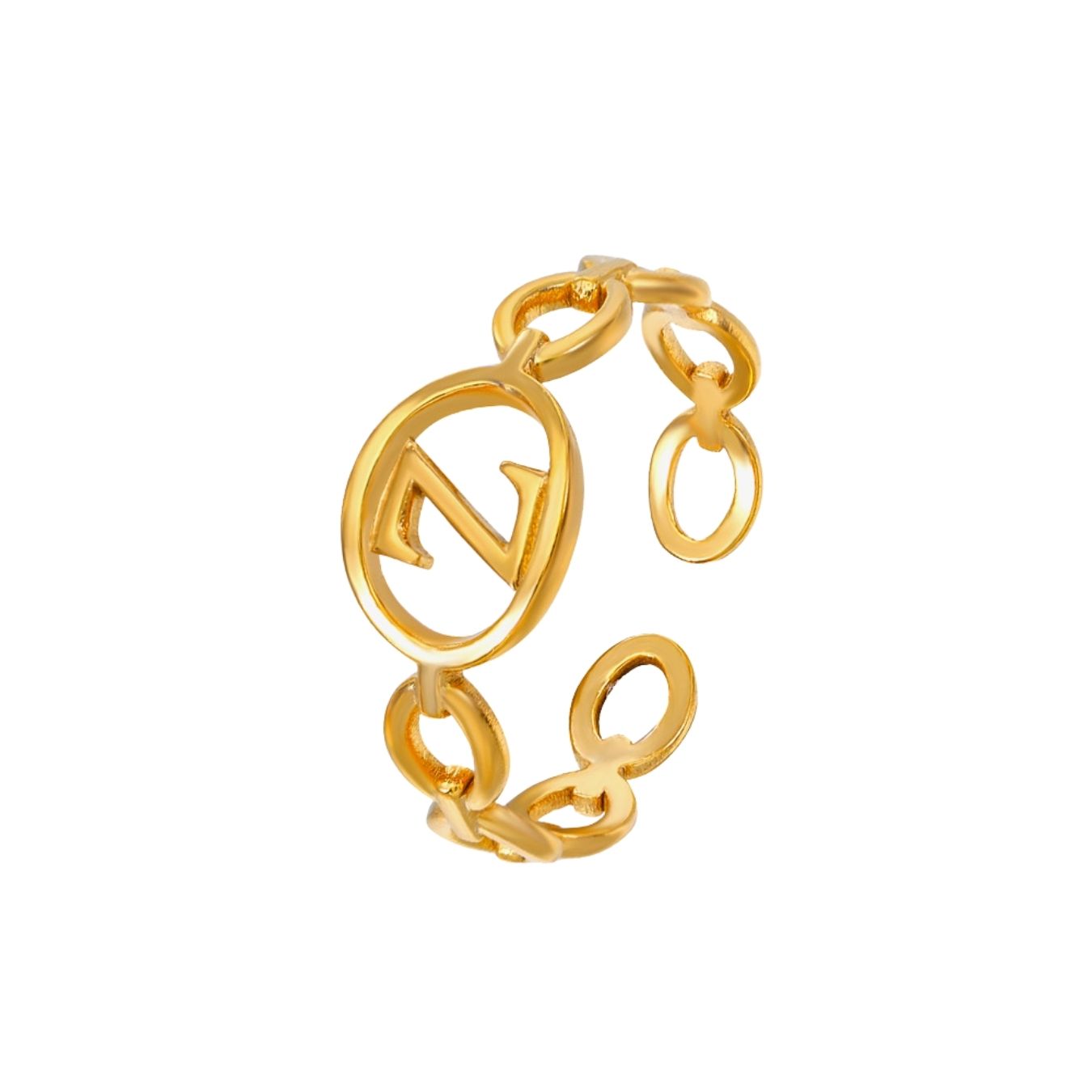 Adjustable Initial Ring "Embrace"