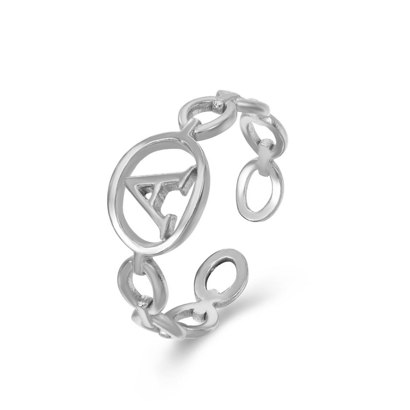 Adjustable Initial Ring "Embrace"