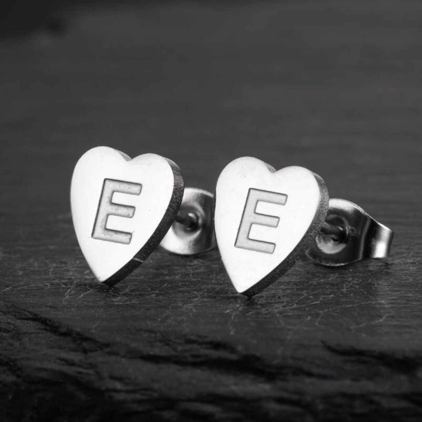 Initial Earrings "Chic Heart"