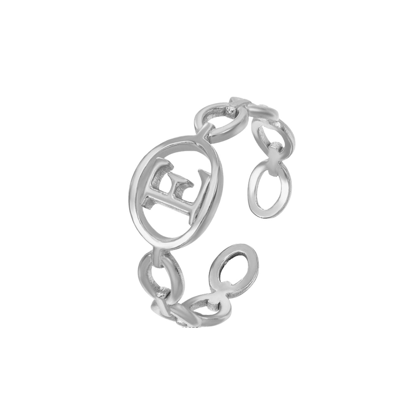 Adjustable Initial Ring "Embrace"