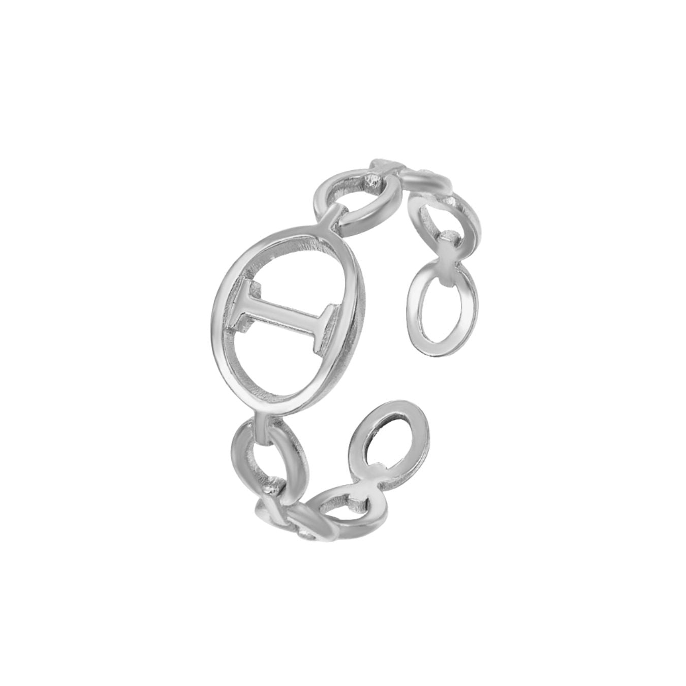 Adjustable Initial Ring "Embrace"