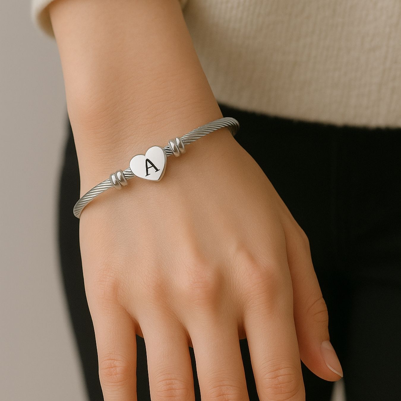 Initial Bracelet "Heart"