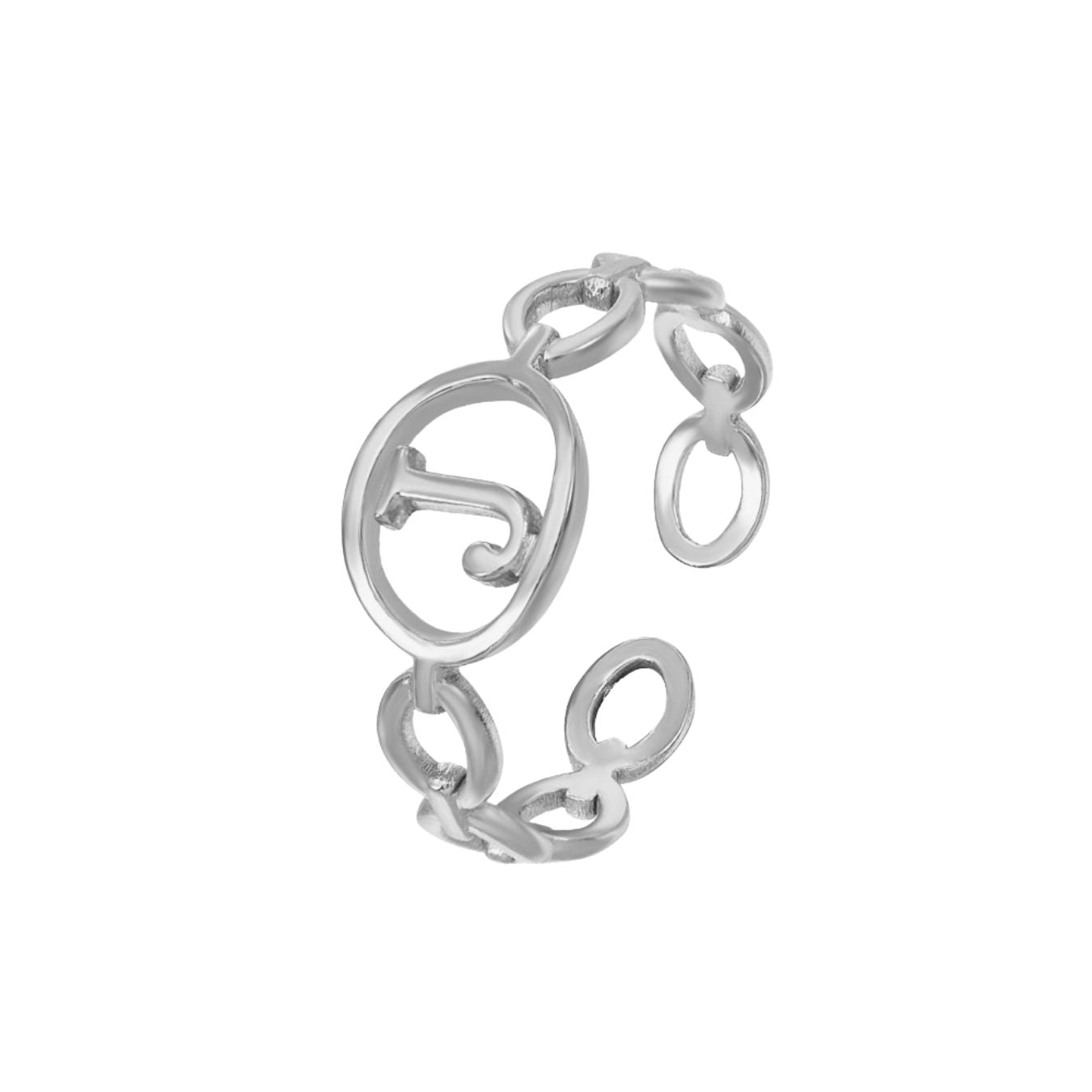 Adjustable Initial Ring "Embrace"