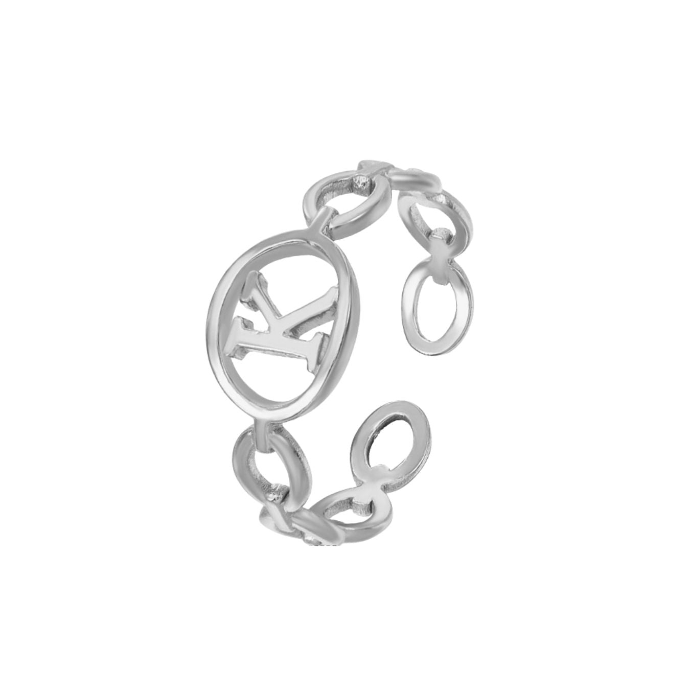 Adjustable Initial Ring "Embrace"