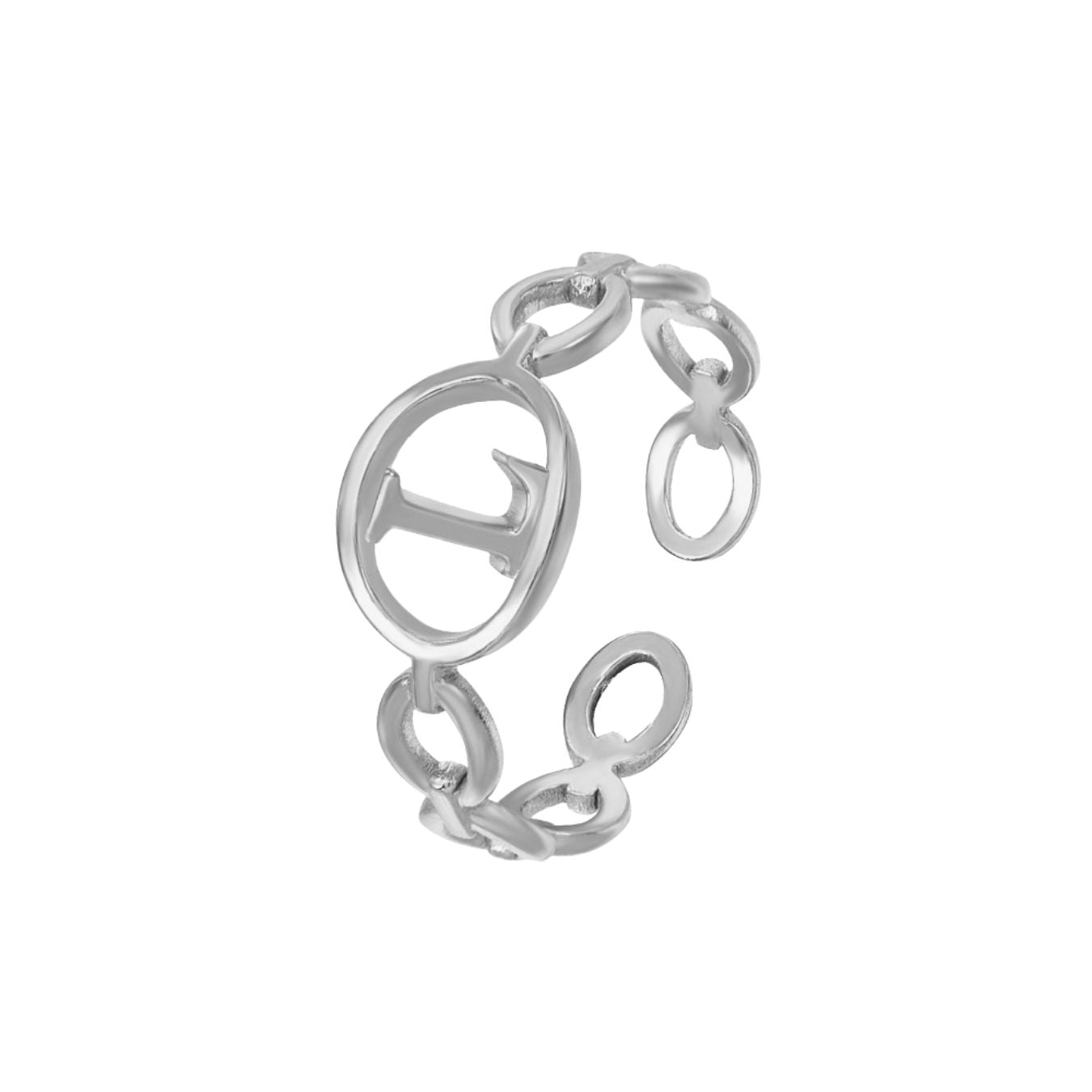 Adjustable Initial Ring "Embrace"