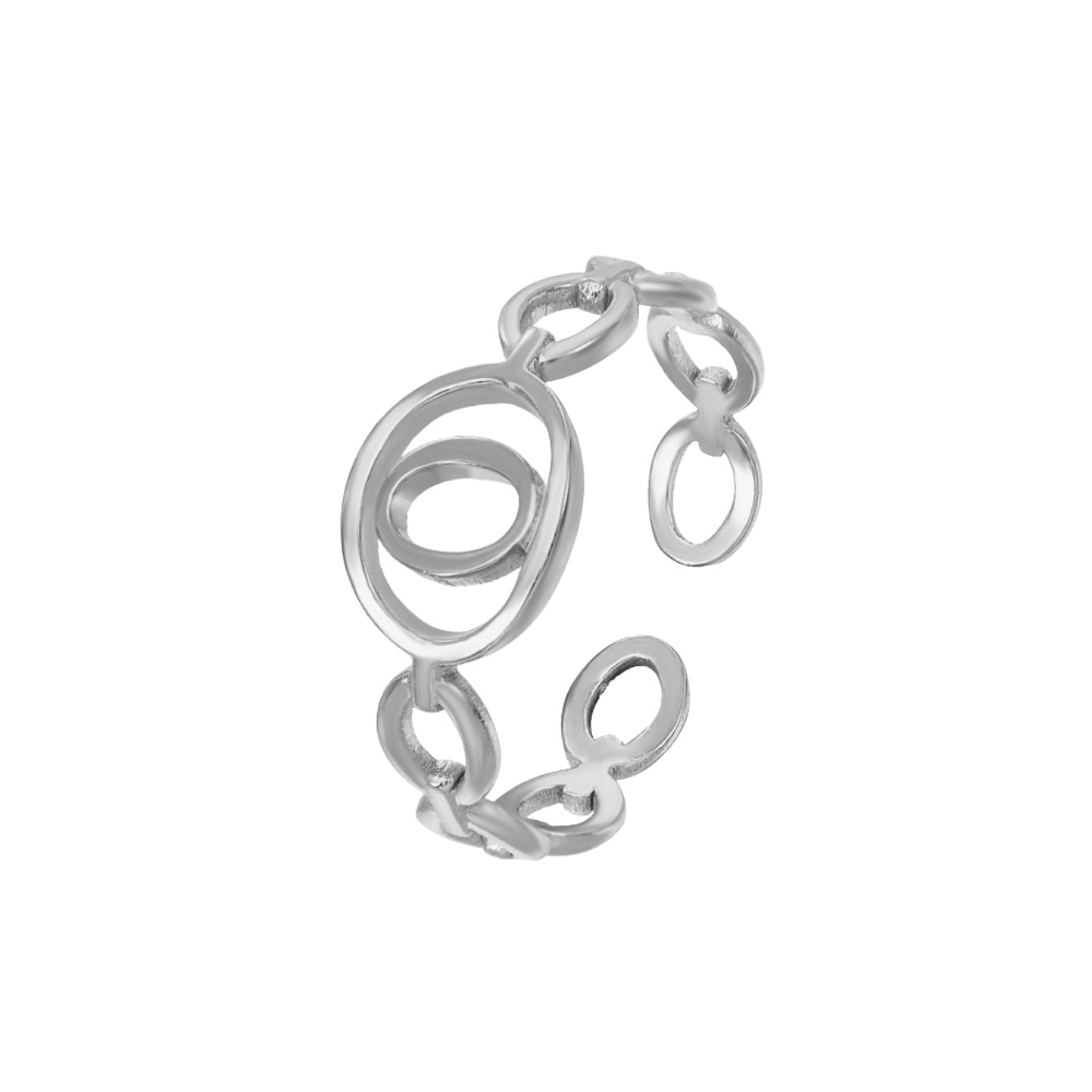 Adjustable Initial Ring "Embrace"