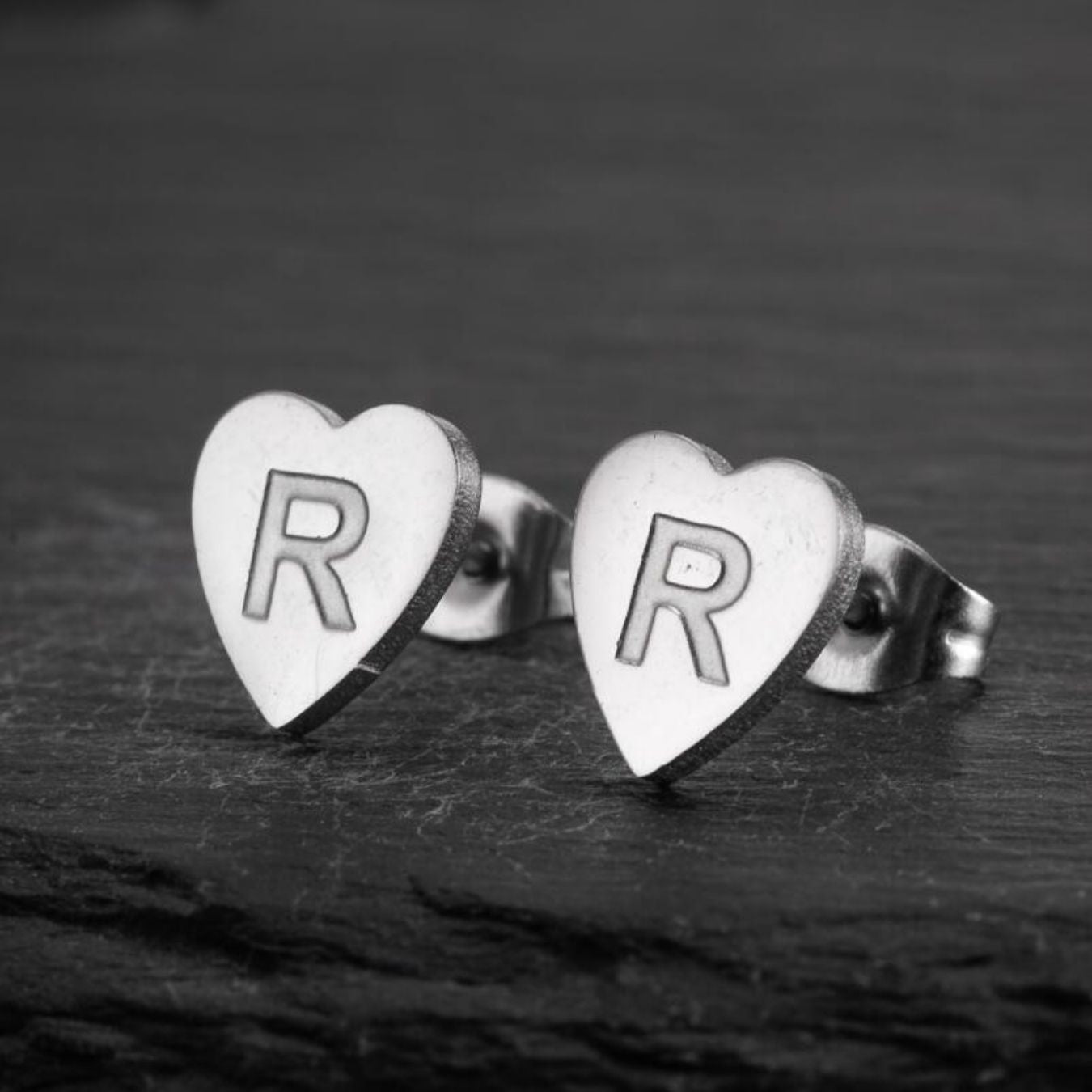 Initial Earrings "Chic Heart"