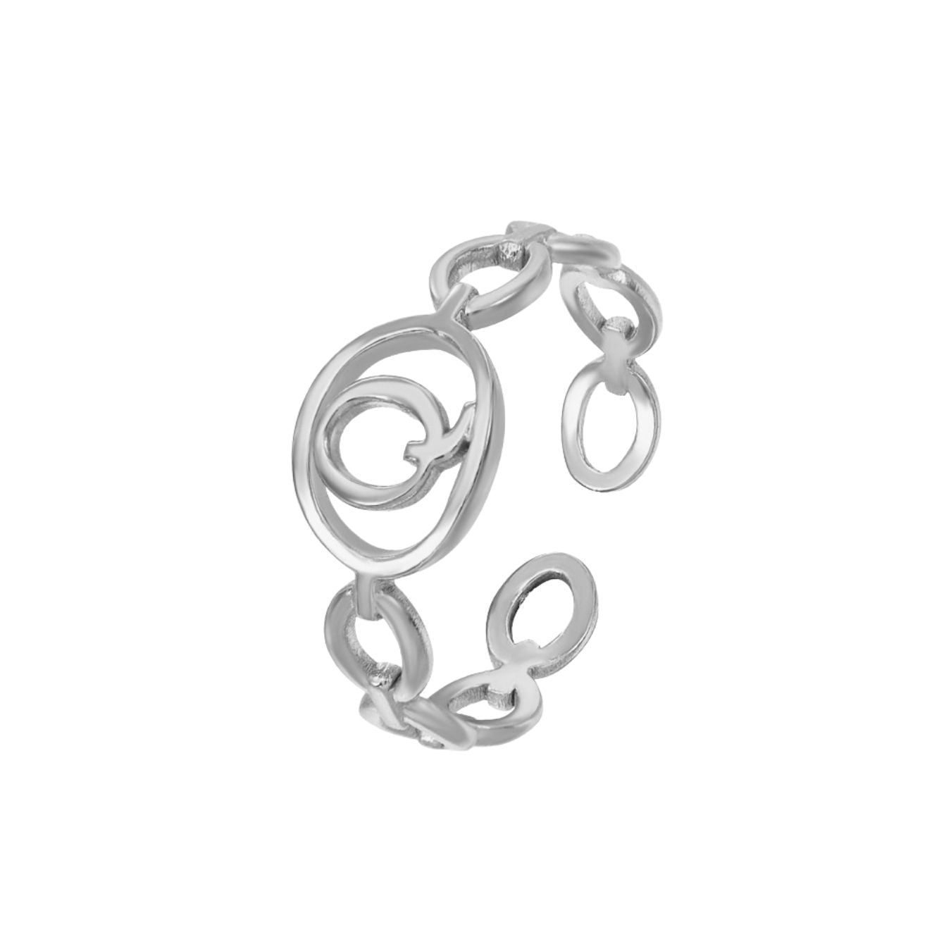 Adjustable Initial Ring "Embrace"