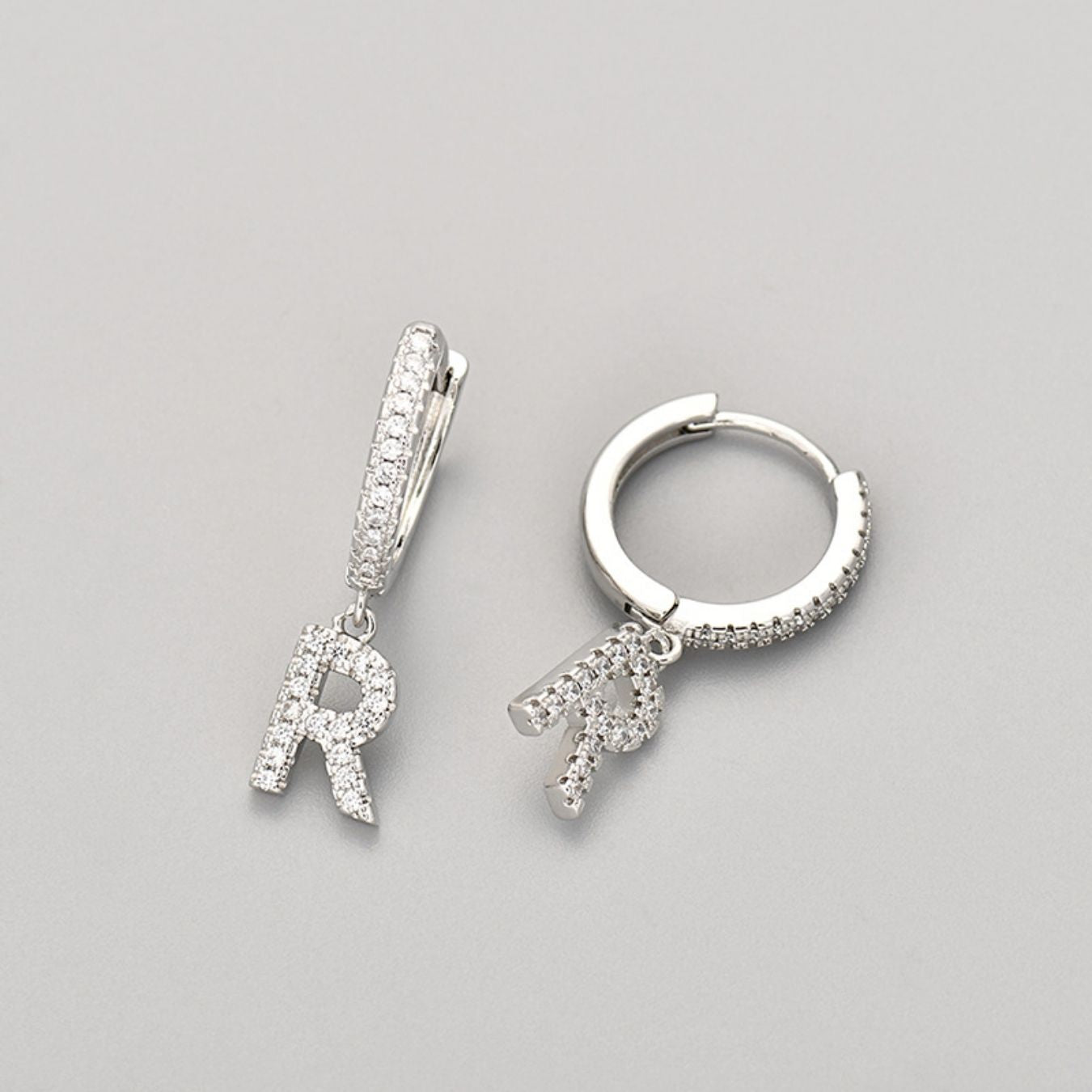 Initial Earrings "Crystal"