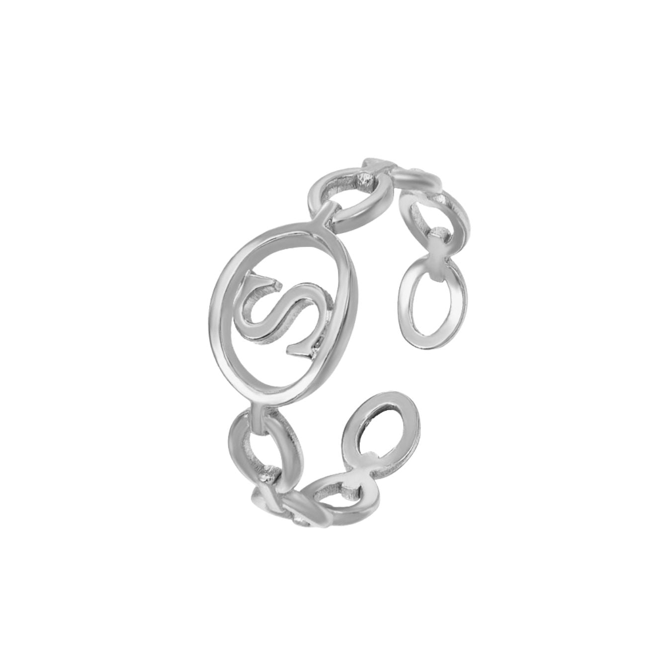 Adjustable Initial Ring "Embrace"