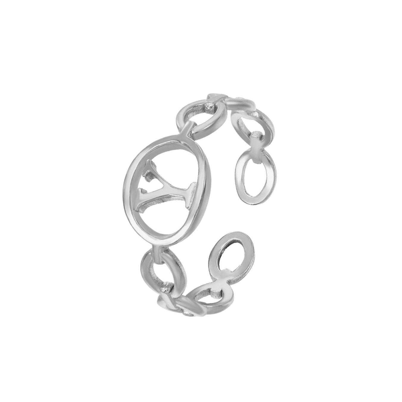 Adjustable Initial Ring "Embrace"
