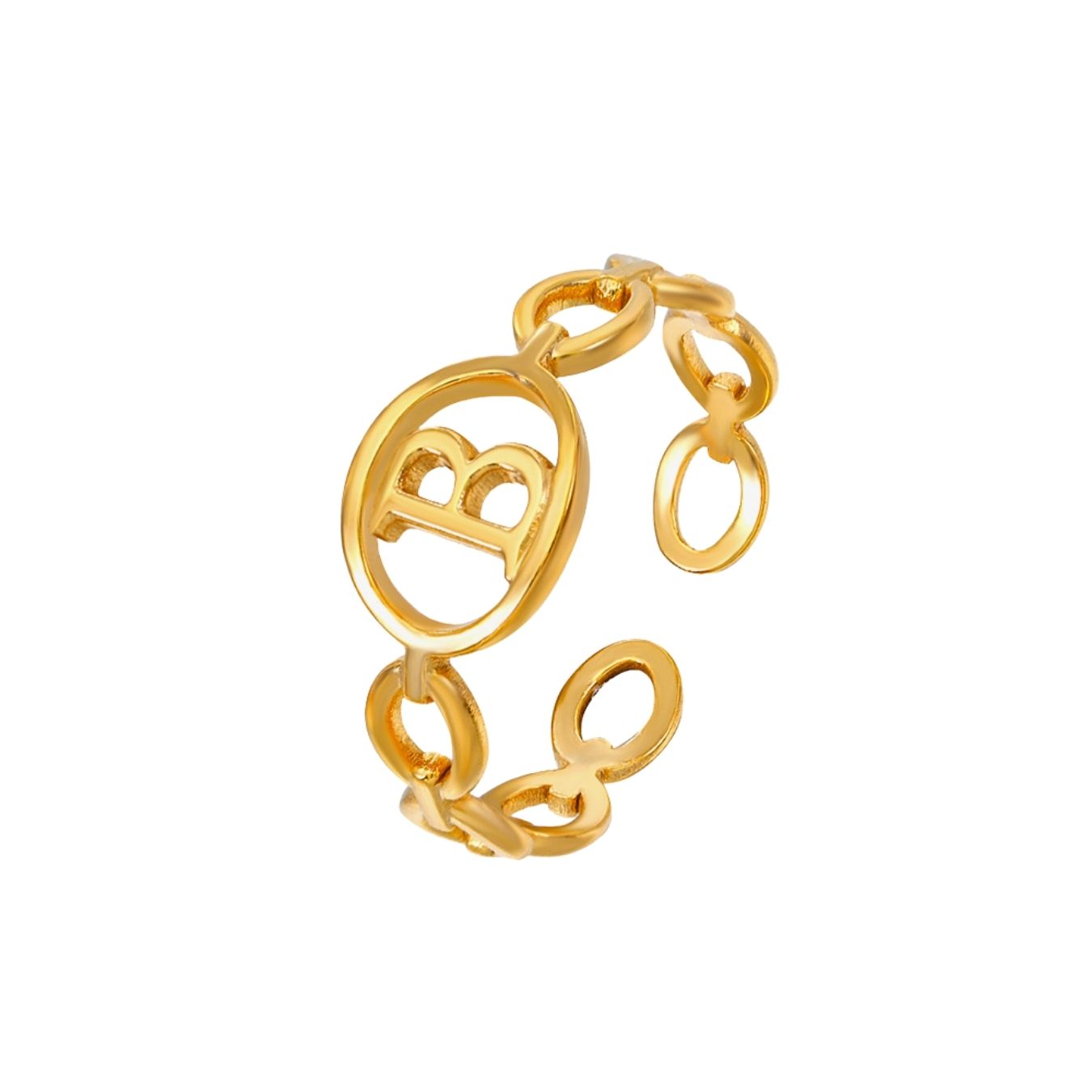 Adjustable Initial Ring "Embrace"