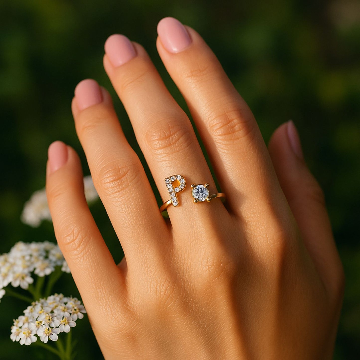 RICCARDI - BAGUE AJUSTABLE "Initial Touch"