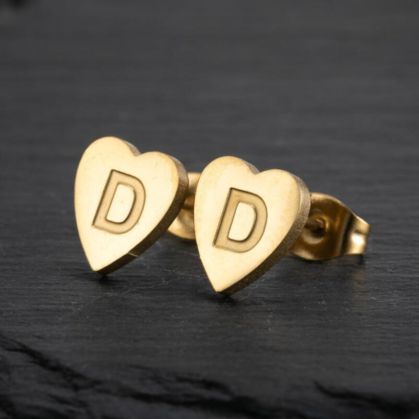 Initial Earrings "Chic Heart"