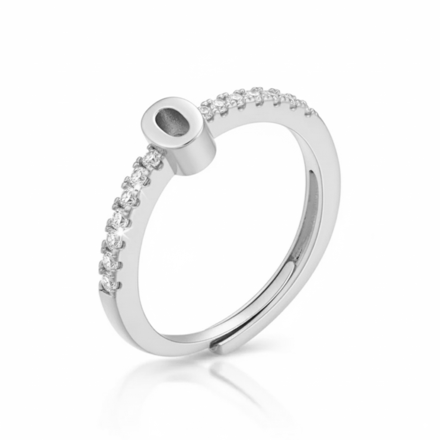 Adjustable Initial Ring "Sparkle"