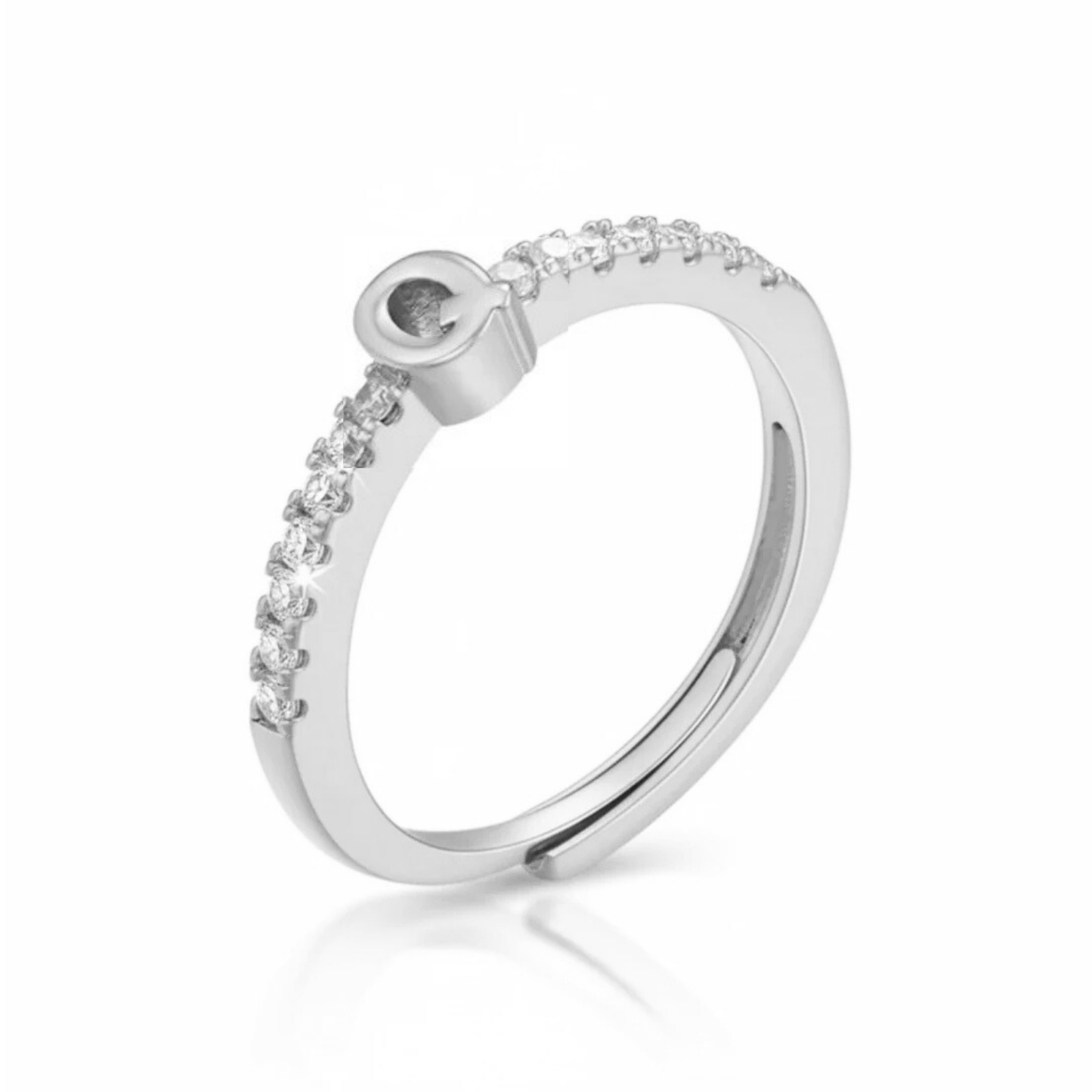 Adjustable Initial Ring "Sparkle"