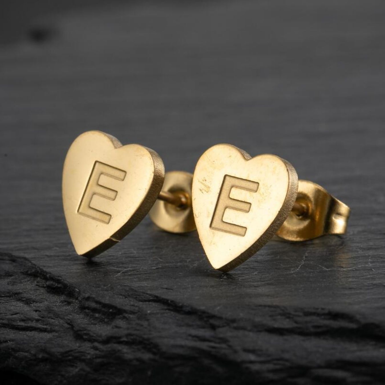 Initial Earrings "Chic Heart"