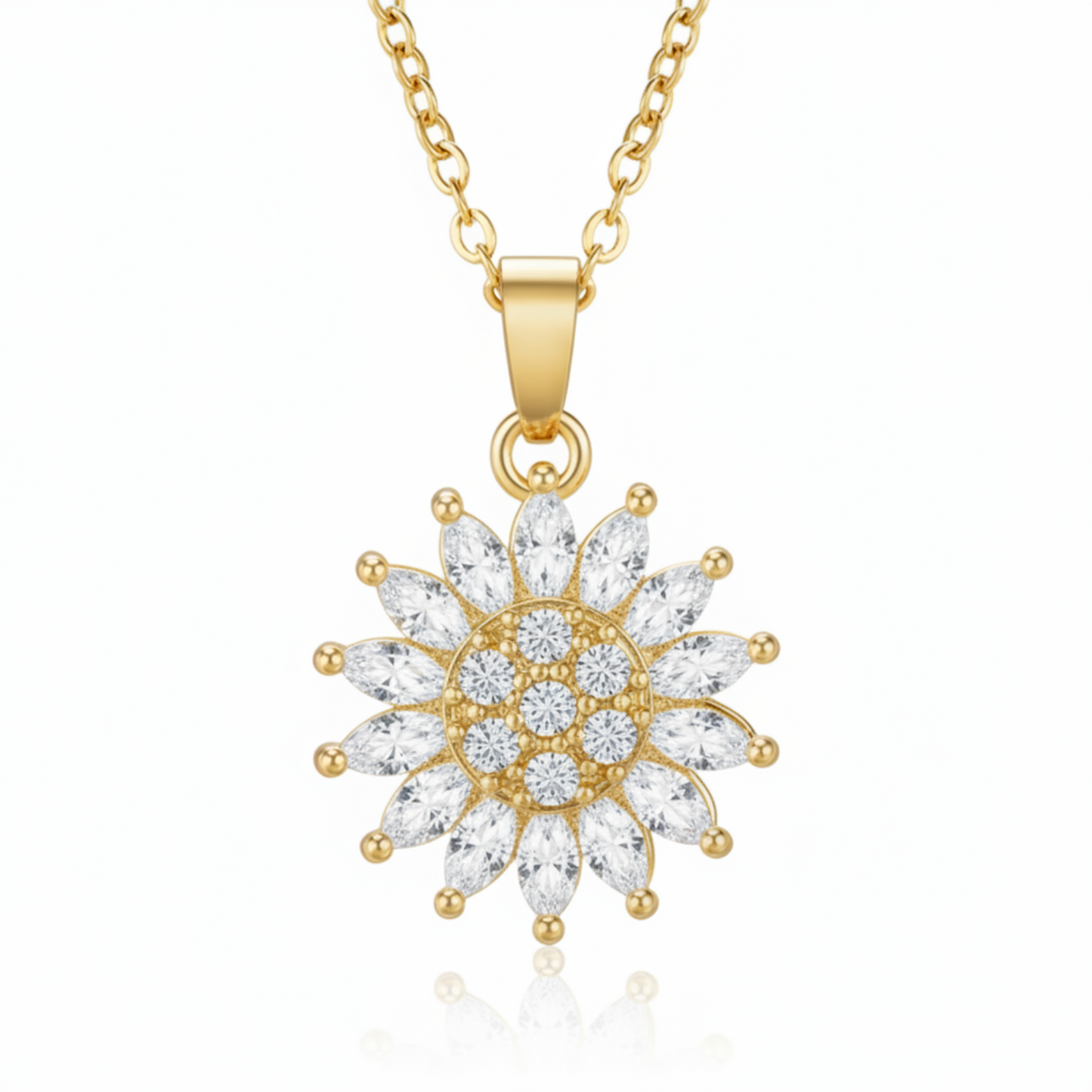 RICCARDI - "Rotating sunflower" NECKLACE