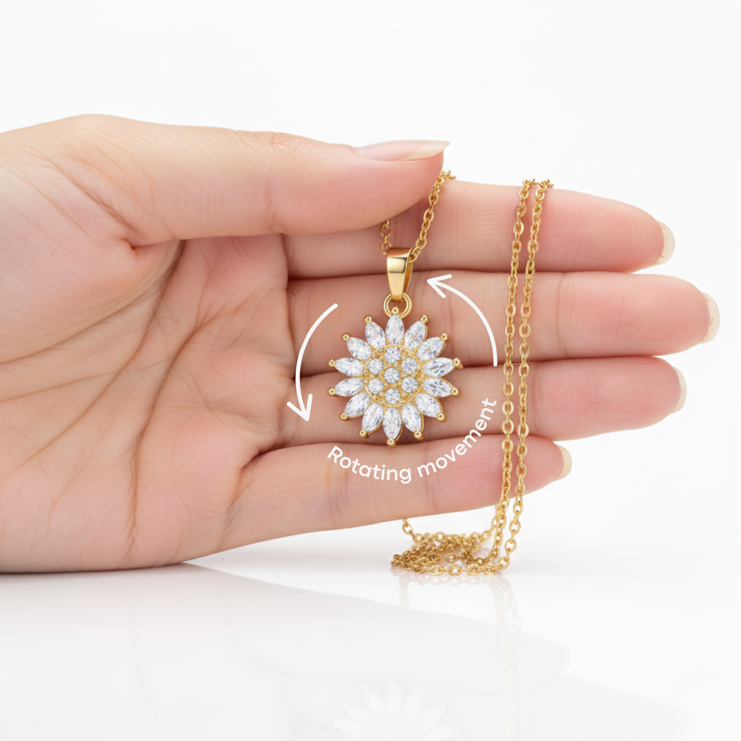 RICCARDI - "Rotating sunflower" NECKLACE