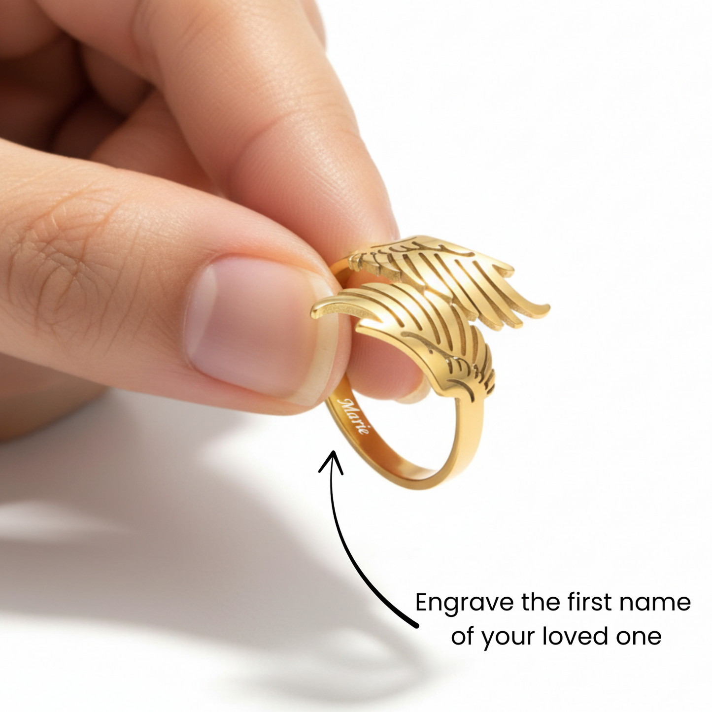 RICCARDI - "Angel wings" ADJUSTABLE RING