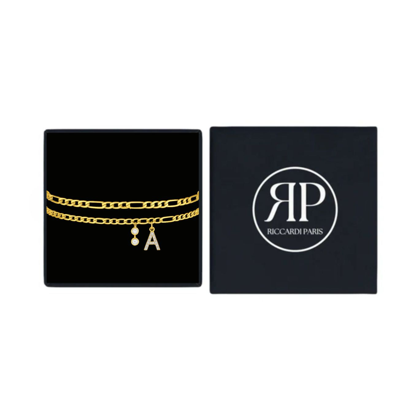 Initial Bracelet "Sparkle Gold"