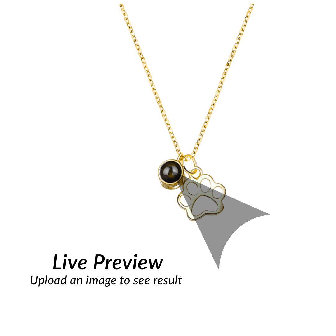 RICCARDI - "Paw Heart Photo" PROJECTION NECKLACE