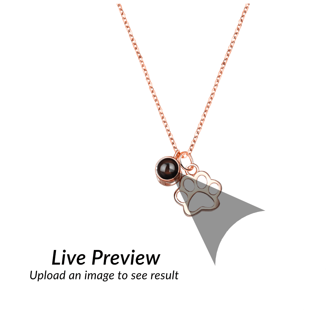 RICCARDI - "Paw Heart Photo" PROJECTION NECKLACE