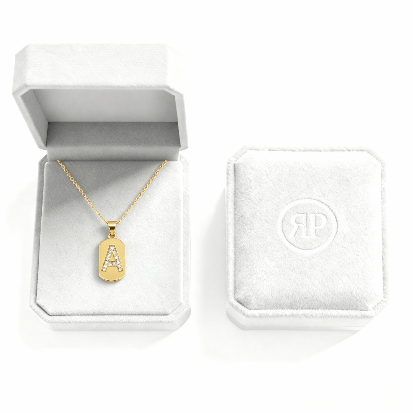 Initial Necklace "Glow Sparkle"