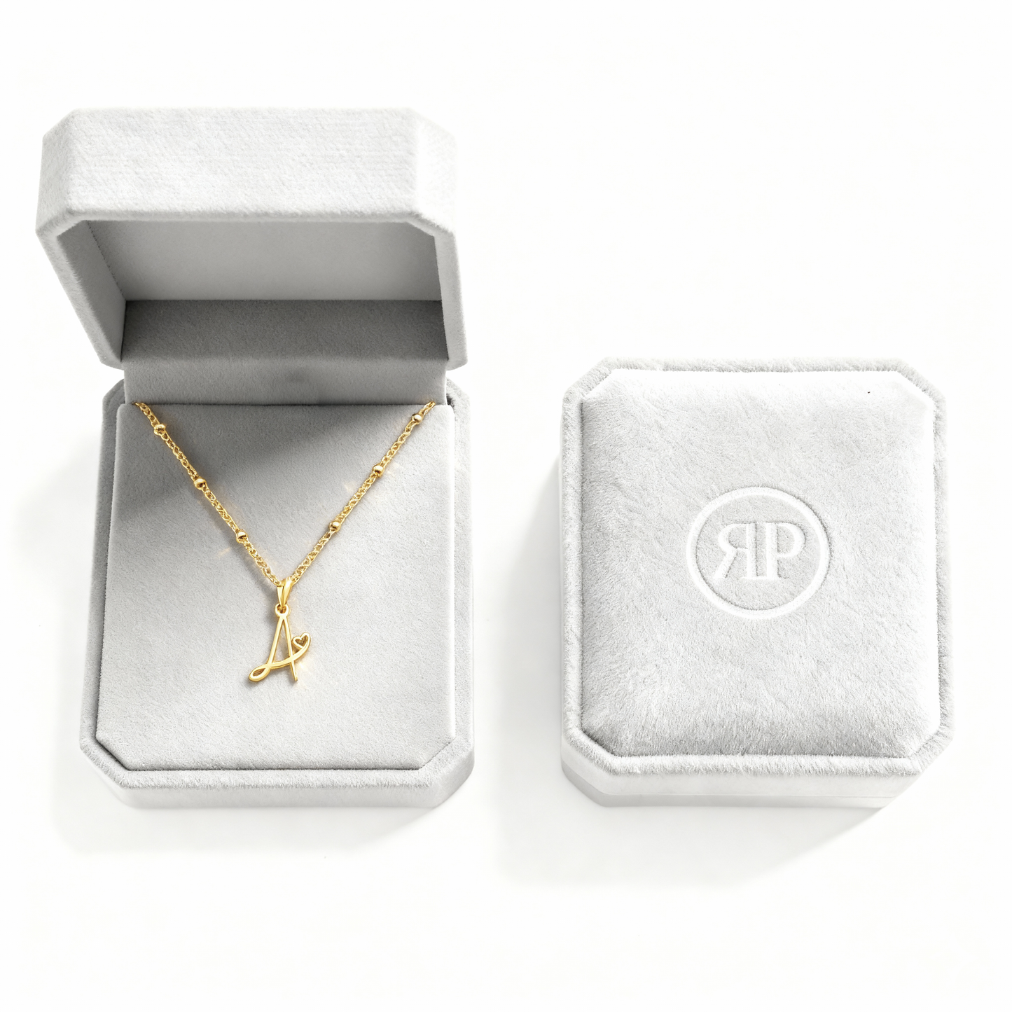 Initial Necklace "Heart Love"
