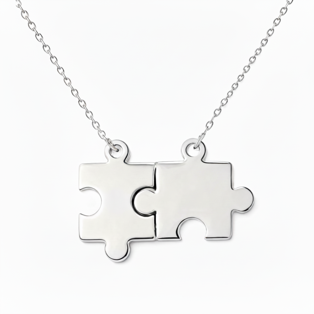 Initial Necklace "Puzzle Bond"
