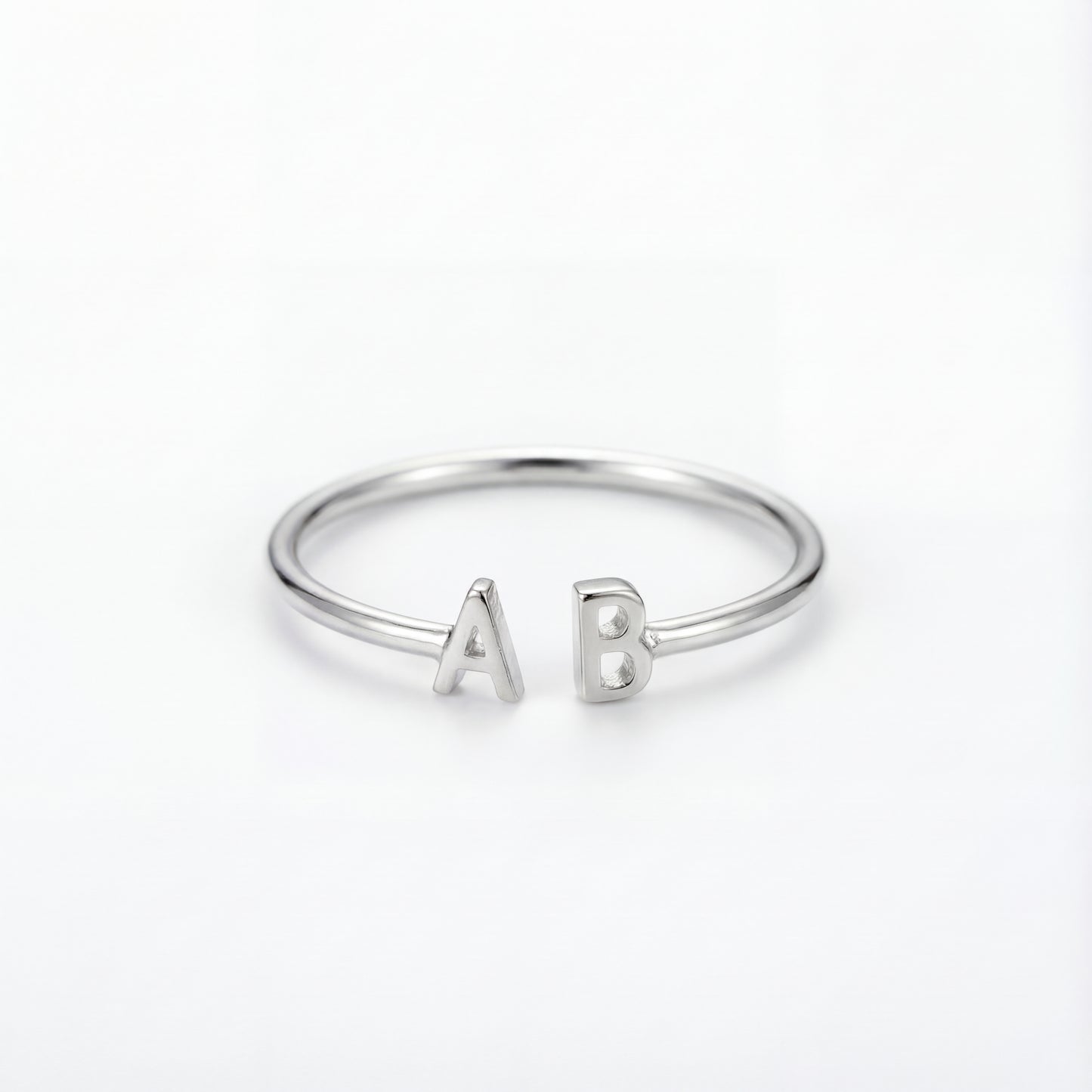 Adjustable Initial Ring "Double Monogram"