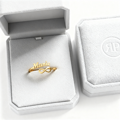 Adjustable Name Ring "Eternal Bond"