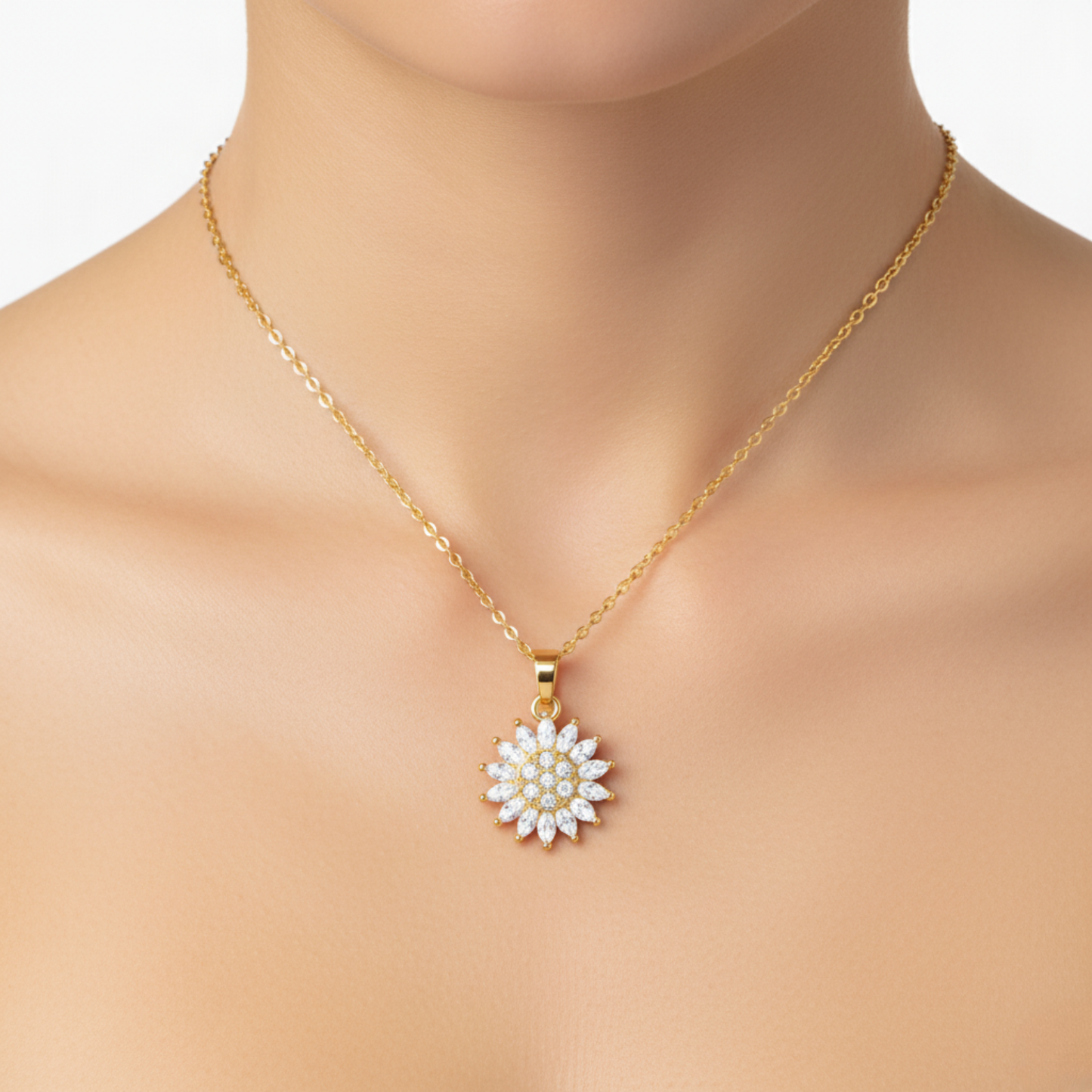 RICCARDI - "Rotating sunflower" NECKLACE