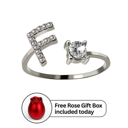 RICCARDI - Adjustable Ring "Initial Touch" + Free Rose Box Today