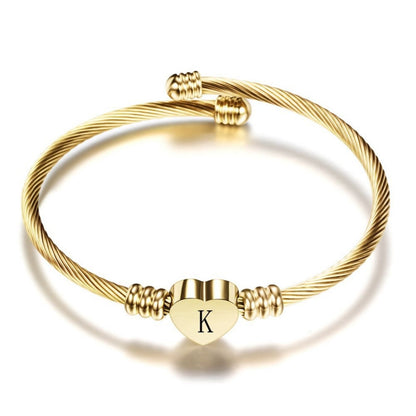 Initial Bracelet "Heart"