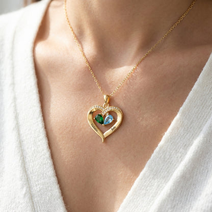 Name Necklace "Entwined Hearts"